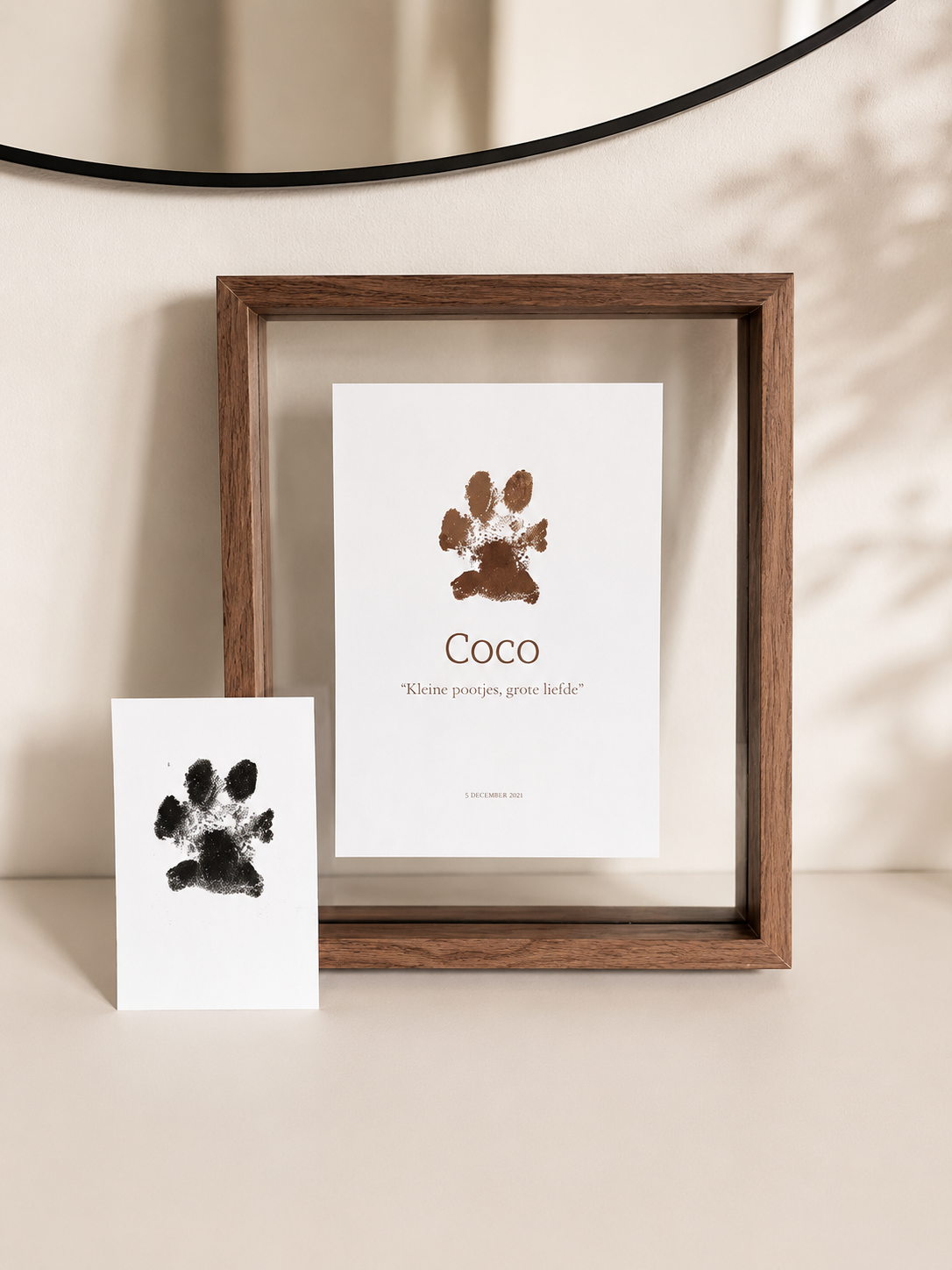 Folieprint - pootafdruk - hond - inktpad