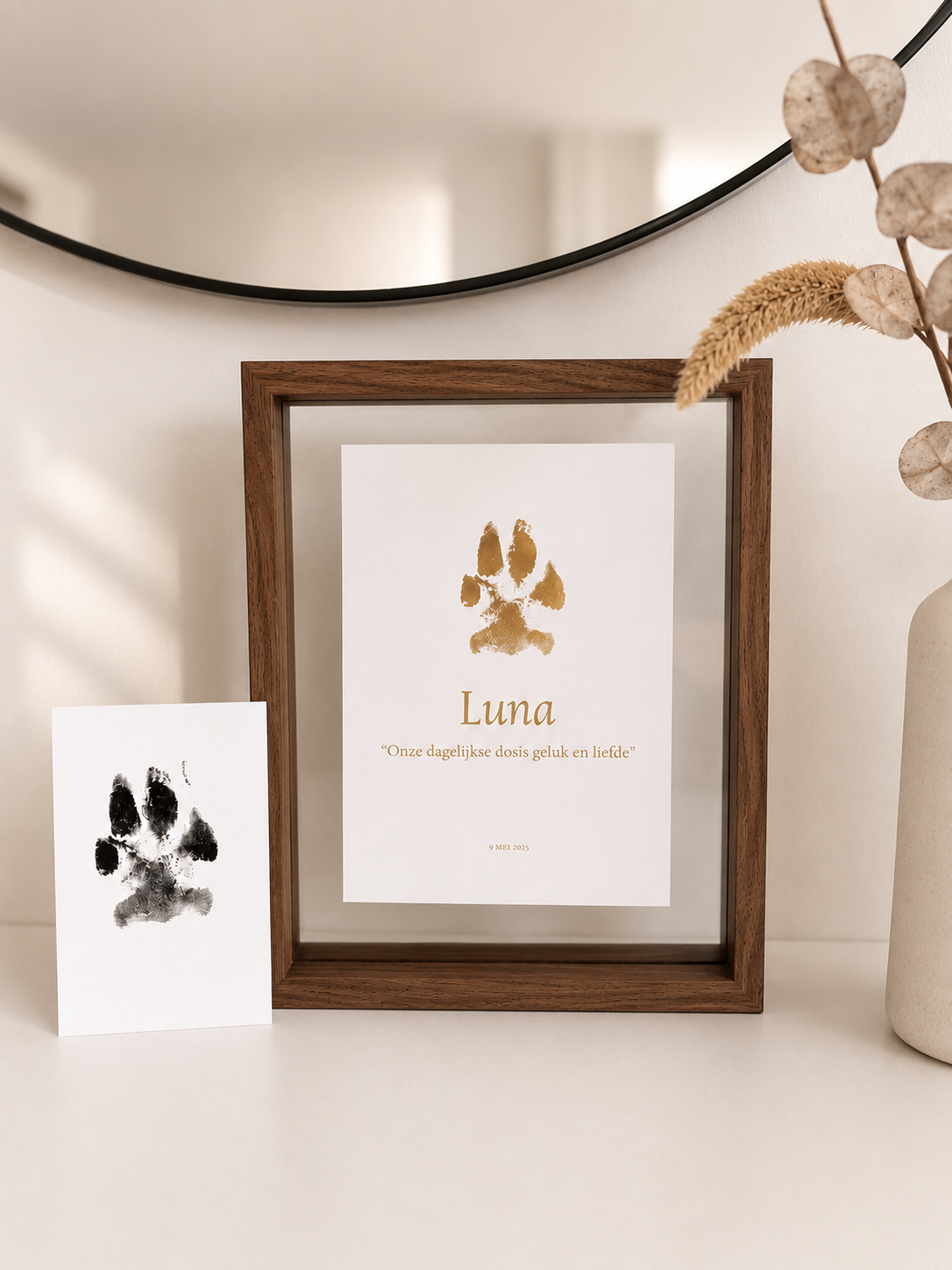 Pootafdruk hond tastbaar in folie - print - pootafdruk - hond