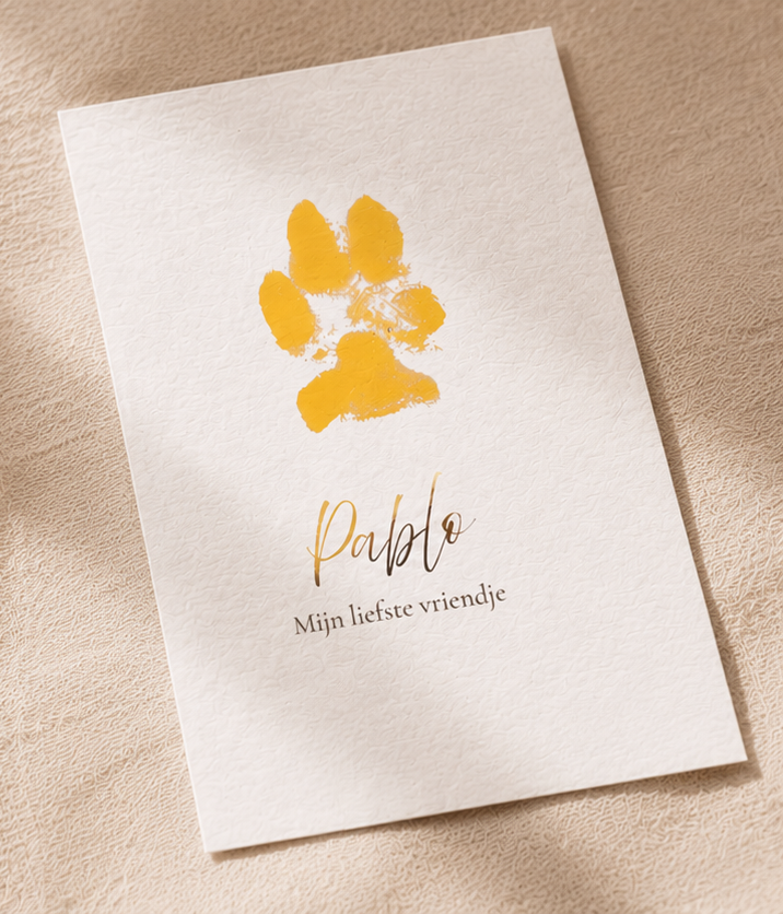 Pootafdruk hond - folieprint