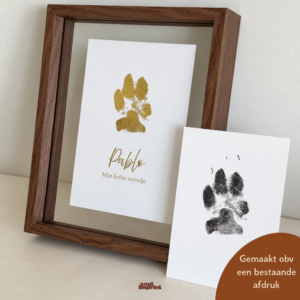 Gepersonaliseerde folieprint van bestaande pootafdruk